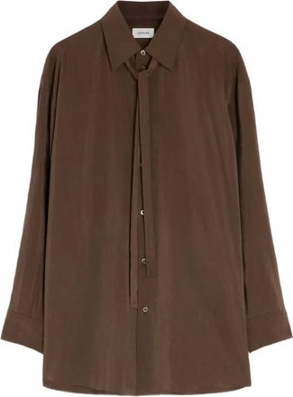 Christophe Lemaire Camicia con nodo - BR402 BRUNETTE