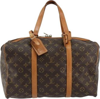 Louis Vuitton Sac Souple Handbag Monogram Canvas Brown Canvas Handbag (Pre-Owned)