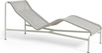 HAY Palissade Cord Chaise Longue Liegestuhl, sky grey