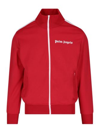 Palm Angels Logo print zip sweatshirt