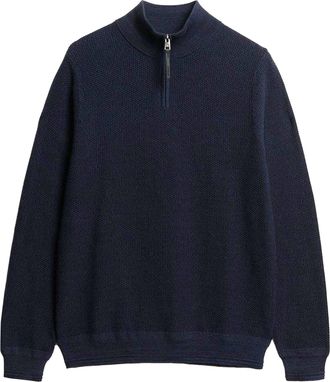 Superdry Katoen Textuur Henley Gebreide Truien