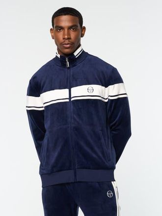 Sergio Tacchini Damarindo Velour Track Jacket in Maritime Blue at Nordstrom, Size Xxx-Large