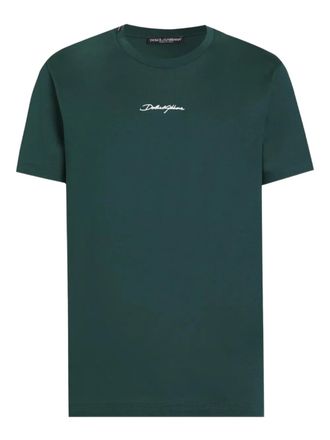 Dolce & Gabbana embroidered T-shirt - Verde