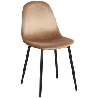 Regalos Miguel Sillas - Silla Teok Black Terciopelo - Marr&oacute;n Claro