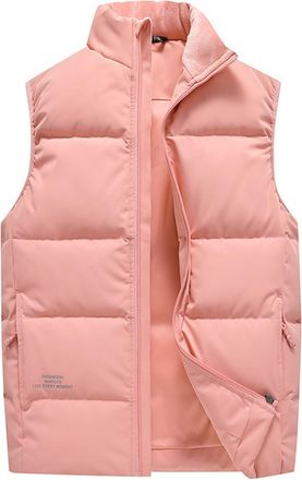 ICEGREY Mens Down Vest Lightweight Packable Quilted Warmer Gilet Coat Winter Classic Sleeveless Jackets, Pink