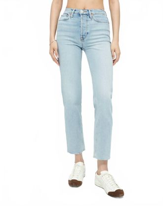 Re/Done High Rise 70S Stove Pipe Jeans In Mid 90S