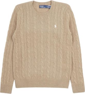 Polo Ralph Lauren Rondgebreide trui - Dames - Ronde hals truien - Bruin - S - Truien & Vesten