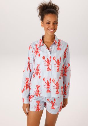 Aniston Hemdbluse ANISTON CASUAL, Damen, Gr. 34, wei&szlig;, hellblau, rot, rosa, Web, Obermaterial: 100% Baumwolle, bedruckt, gestreift, l&auml;ssig geschnitten h&uuml;ftlan