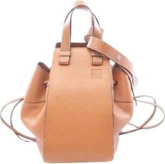 Loewe Pre-owned Hammock Medium Leather Handbag - Pre-owned - Mujer - Marr&oacute;n - ONE SIZE