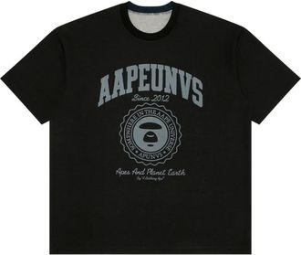 Aape By A Bathing Ape T-shirt reversibile con stampa - Nero