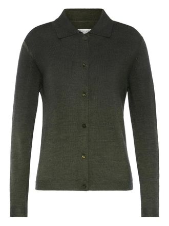 Maison Margiela gradient-effect spread-collar cardigan - Green
