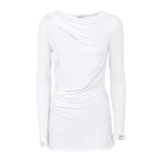 Elisabetta Franchi Mujer, Blusas y Camisas, Blanco, Talla: M