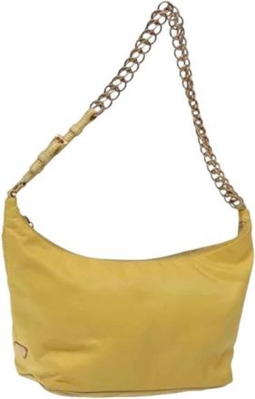 Prada Pre-owned Shoulder Bags, female, Yellow, Size: ONE SIZE Pre-owned Vintage Shoulder Bag