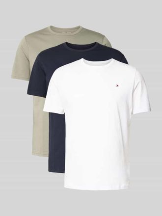 Tommy Hilfiger Regular Fit T-Shirt Set im 3er-Pack in Oliv, Gr&ouml;&szlig;e XXL