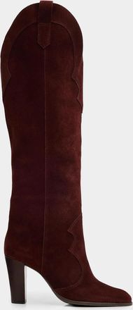 Schutz Miller Up 95MM Knee-High Suede Boots