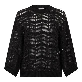 PESERICO Dames, Truien, Zwart, Maat: M