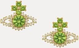 Vivienne Westwood Valentina Orb Earrings Gold-peridot-lime-green-cz Gold-peridot-lime-green-cz Women