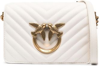 Pinko Love Birds-buckle crossbody bag - women - Sheepskin - One Size - White