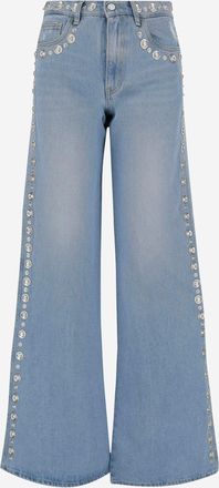 Coperni Cotton Denim Jeans With Studs