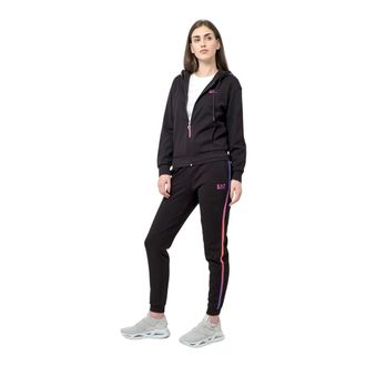 Emporio Armani Hooded Zip-Up Sweatshirt - Dames - Sport - Zwart - Maat: XS Katoen