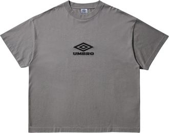 Umbro OG Logo T-Shirt Smock - Heren - Sportshirts - Grijs - M - Katoen - Fitness