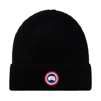 Canada Goose Beanies, male, Black, Size: ONE SIZE Stylish Beanies Hats for All Seasons