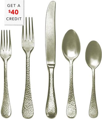 Mepra Epoque Pewter 5Pc Flatware Set With $40 Credit