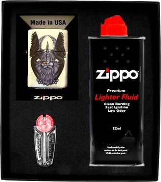 OEM Encendedor Zippo Odin Con Ravin Set De Regalo N.&deg; 1