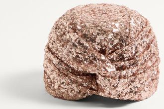 Valentino Garavani Turbante Con Paillettes Donna ORO ROSA 55