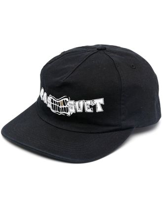 Rassvet motif print snapback cap - men - Cotton - One Size - Black