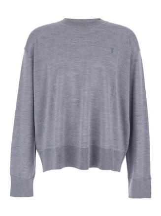Ami Grey Crew Neck Sweater