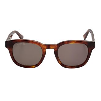 Lacoste Mens Oval Ribbon Acetate Sunglasses L6015S - Brown - One Size