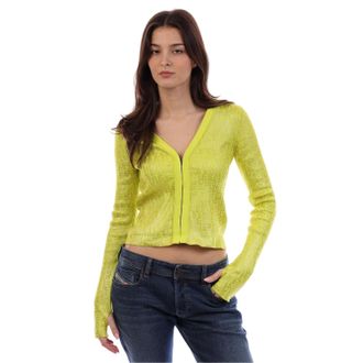 Diesel Dames/Dames Metalen Haak Slim Vest (Geel)