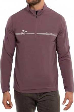 Travis Mathew Unexpected Suprize Quarter Zip Jacket In Flint