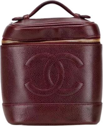 Chanel Pre-owned Vintage Handtas - Dames - Vintage Handtas - Rood - ONE Size - Leer - Vintage