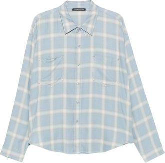 Cole Buxton Check-pattern Stud-embellished Shirt
