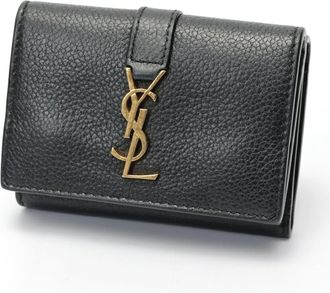 Saint Laurent Black Leather Wallet (Tri-Fold) (Pre-Owned)