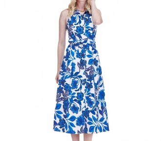 Jade Yoga The Santorini Sunray Midi Dress In Blue