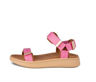 Woden Womens Line Sandals In Aurora Pink