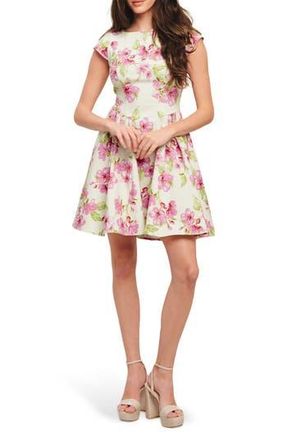 Flying Tomato Cap Sleeve Twill Minidress in Ivory Pink at Nordstrom Rack, Size Medium