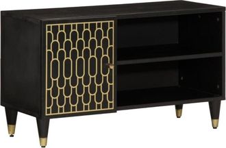 vidaXL Vidaxl - Mueble De Tv Madera Maciza De Mango 80x31,5x46 Cm