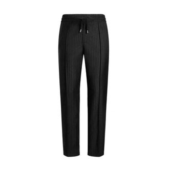 Dolce & Gabbana Drawstring Cotton Trousers - male - Dolce & Gabbana - Straight Trousers - Black - L - Trousers