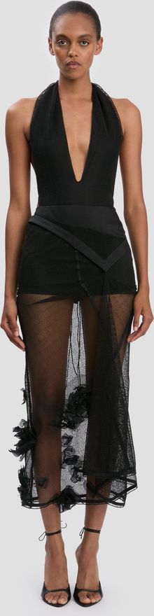 Halter Neck Bodysuit In Black 10