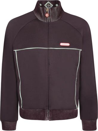 Casablanca Tricot Track Jacket - Heren - Vesten met rits - Rood - M - Katoen - Hoodies & sweatvesten