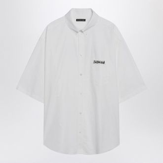 Balenciaga White Masking Tape Shirt