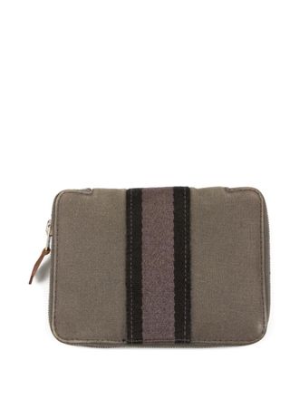 Herm&egrave;s 2000s Toto gestreepte portemonnee - Grijs