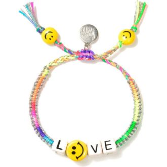 Venessa Arizaga Love Smiley Bracelet in Rainbow at Nordstrom