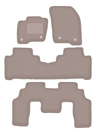 OEM Alfombrillas De Terciopelo Beige Para Ford S-max Mk2 7 Plazas (2015-)