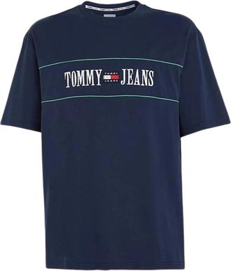 Tommy Jeans Skate Archief Katoenen T-shirt Blauw - Heren - T-shirts - Blauw - M - Katoen - Tops