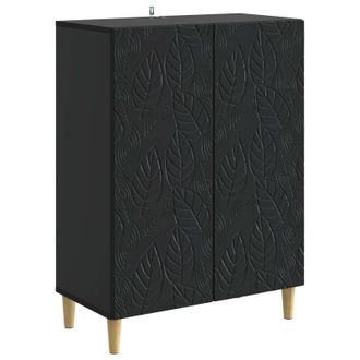 vidaXL Aparador Negro 66 X 34,5 X 90 Cm Madera De Ingenier&iacute;a Vidaxl